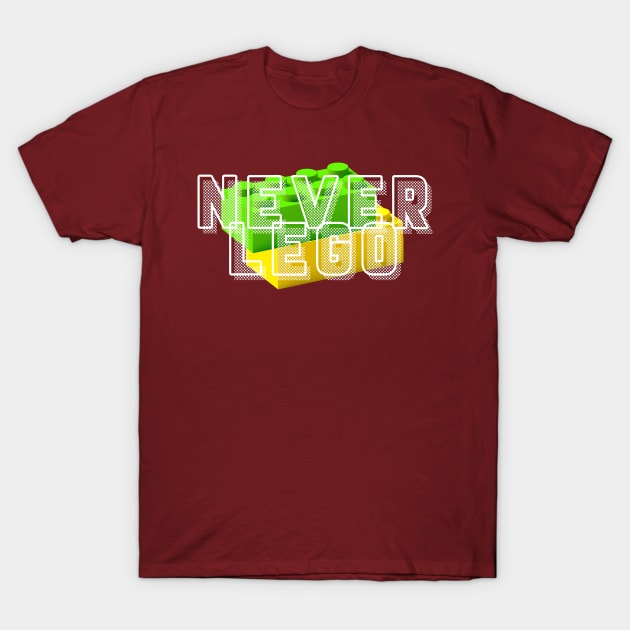 Never Ever Lego T-Shirt by HIDENbehindAroc